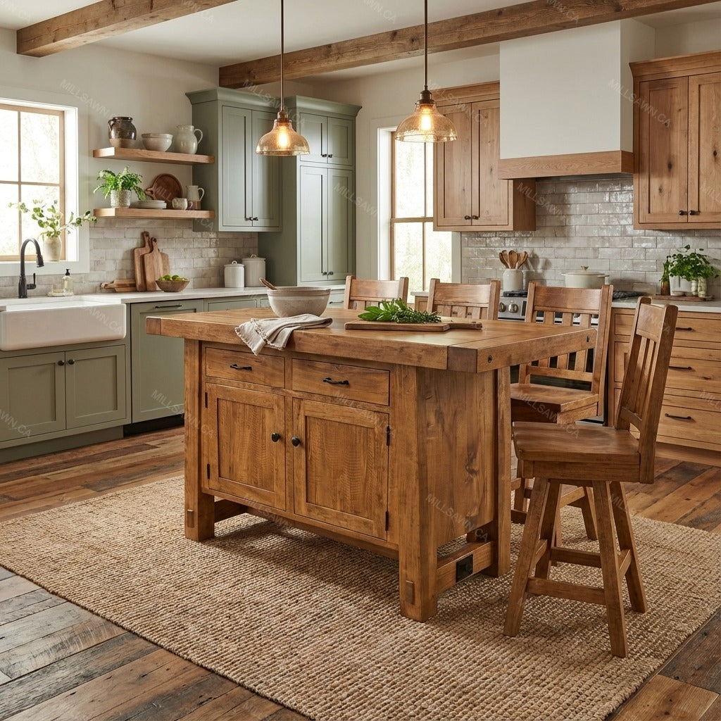 Benchmark Solid wood Breakfast Island