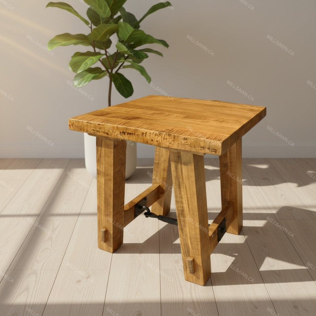 Benchmark Live Edge Solid Wood End Table