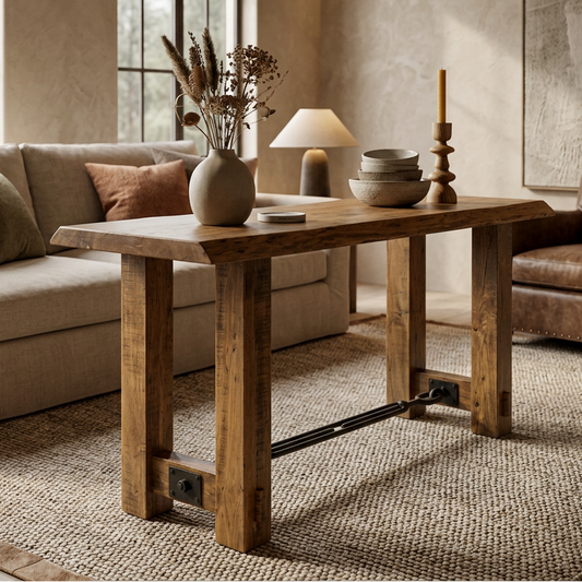 Benchmark Live Edge Solid wood Sofa Table