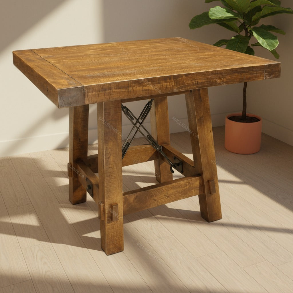 Benchmark Solid wood Pub Table