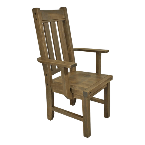 Benchmark Solid Wood Block Arm Chair