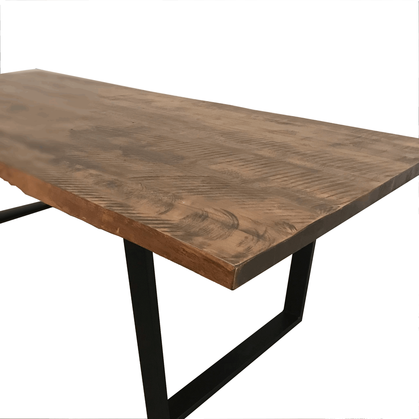 Bogart Solid Wood Dining Table Top With Metal Base