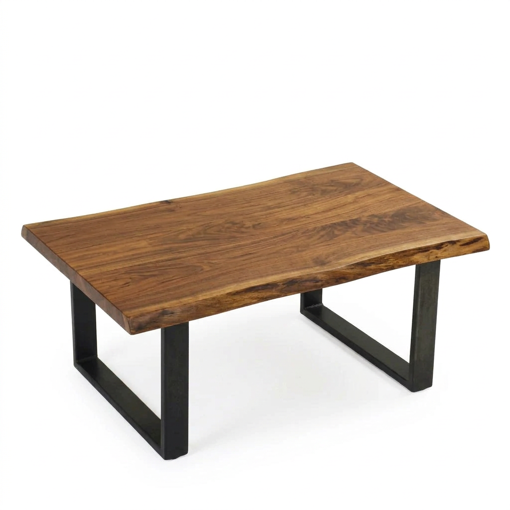 Bogart Solid Wood Top With Metal Base Coffee Table