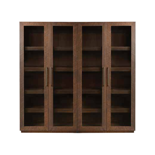 Herringbone Wall Cabinet With Glass Doors