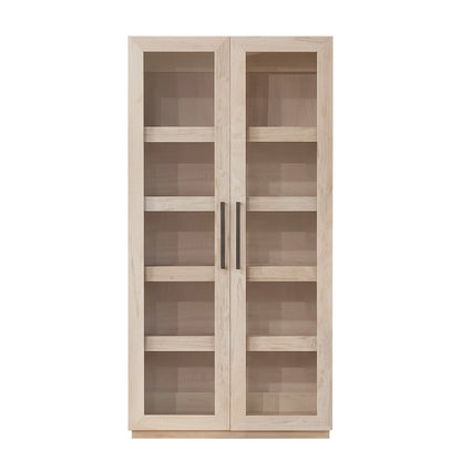 Herringbone Wall Cabinet With Glass Doors