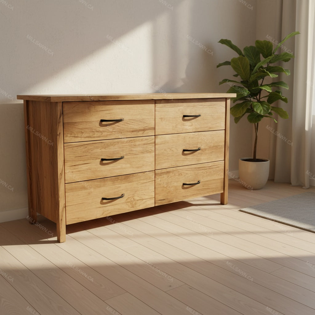 Cali Solid Wood 6 Drawer Dresser