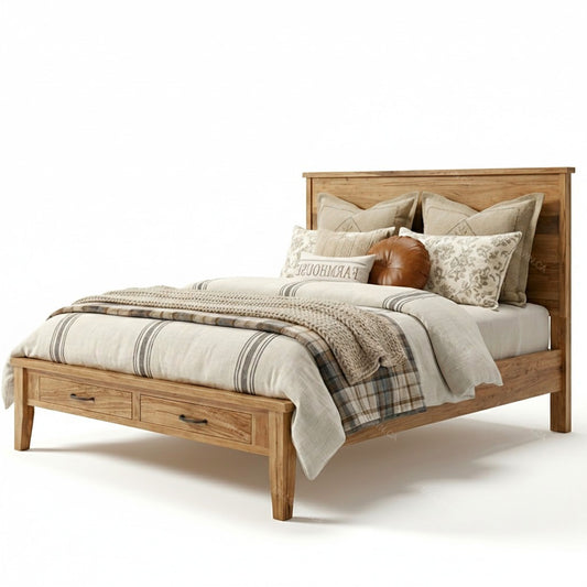 Cali Solid Wood Bed