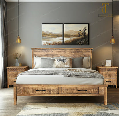 Cali Solid Wood Bed