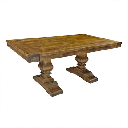 Century Double Pedestal Solid Wood Dining Table