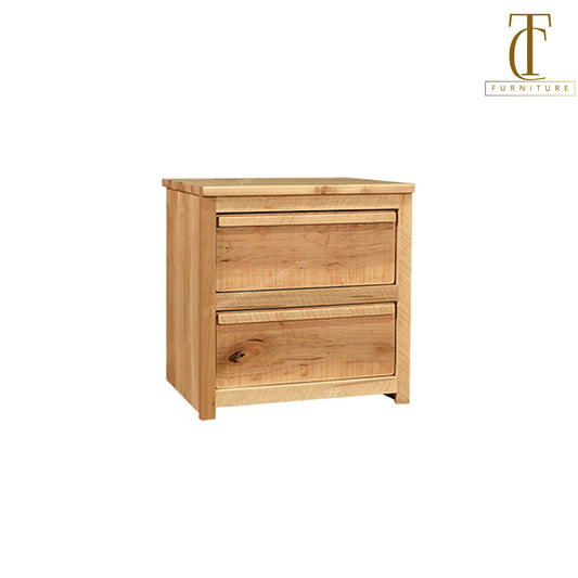 Chevron Solid Wood Nightstand