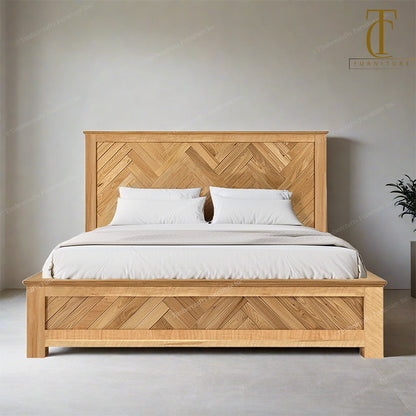 Chevron Solid wood Bed