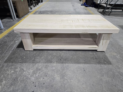 Bellemy Solid Wood Coffee Table (In Stock Unfinished)