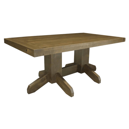 Yukon Pedestal Solid Wood Dining Table