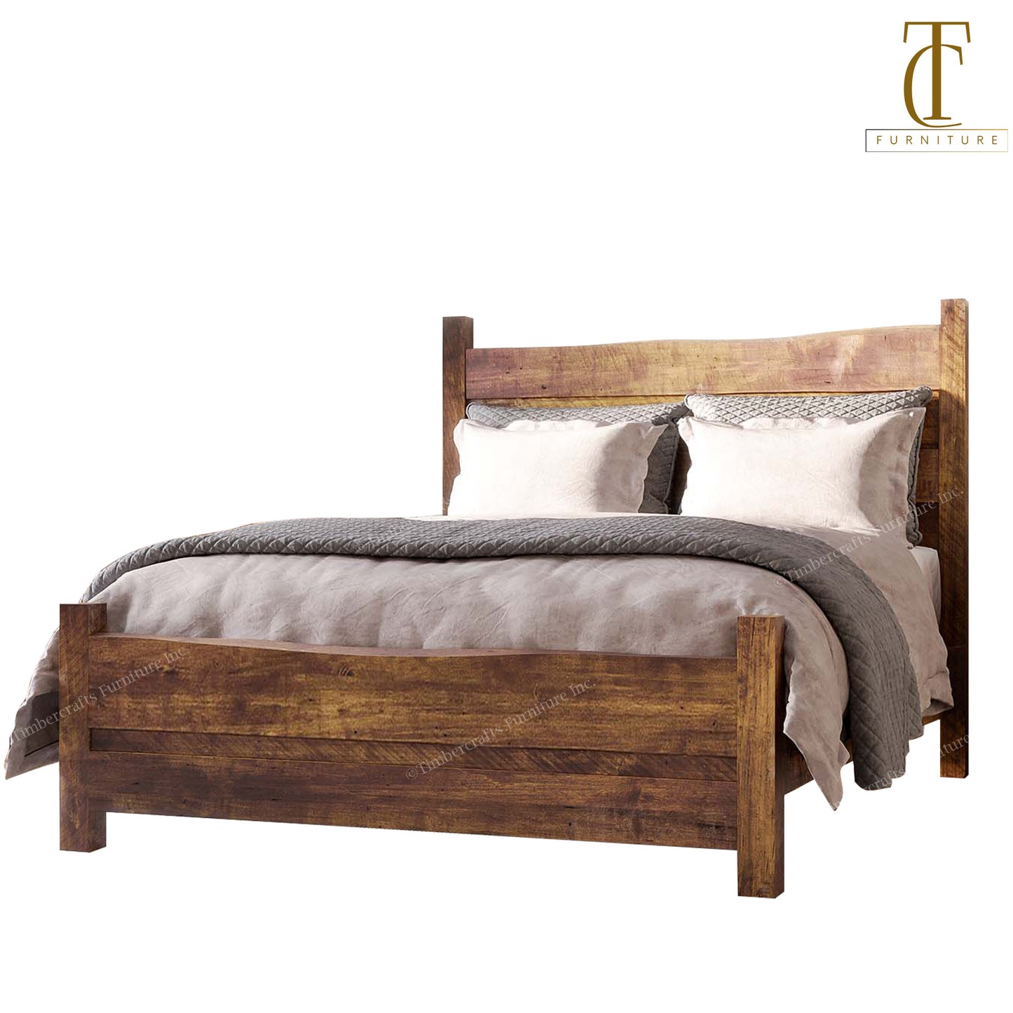 Edgewood Solid Wood Flat Panel Bed