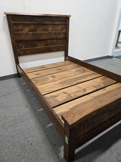 Millwood Solid Wood Flat Top Double Bed (in Stock)