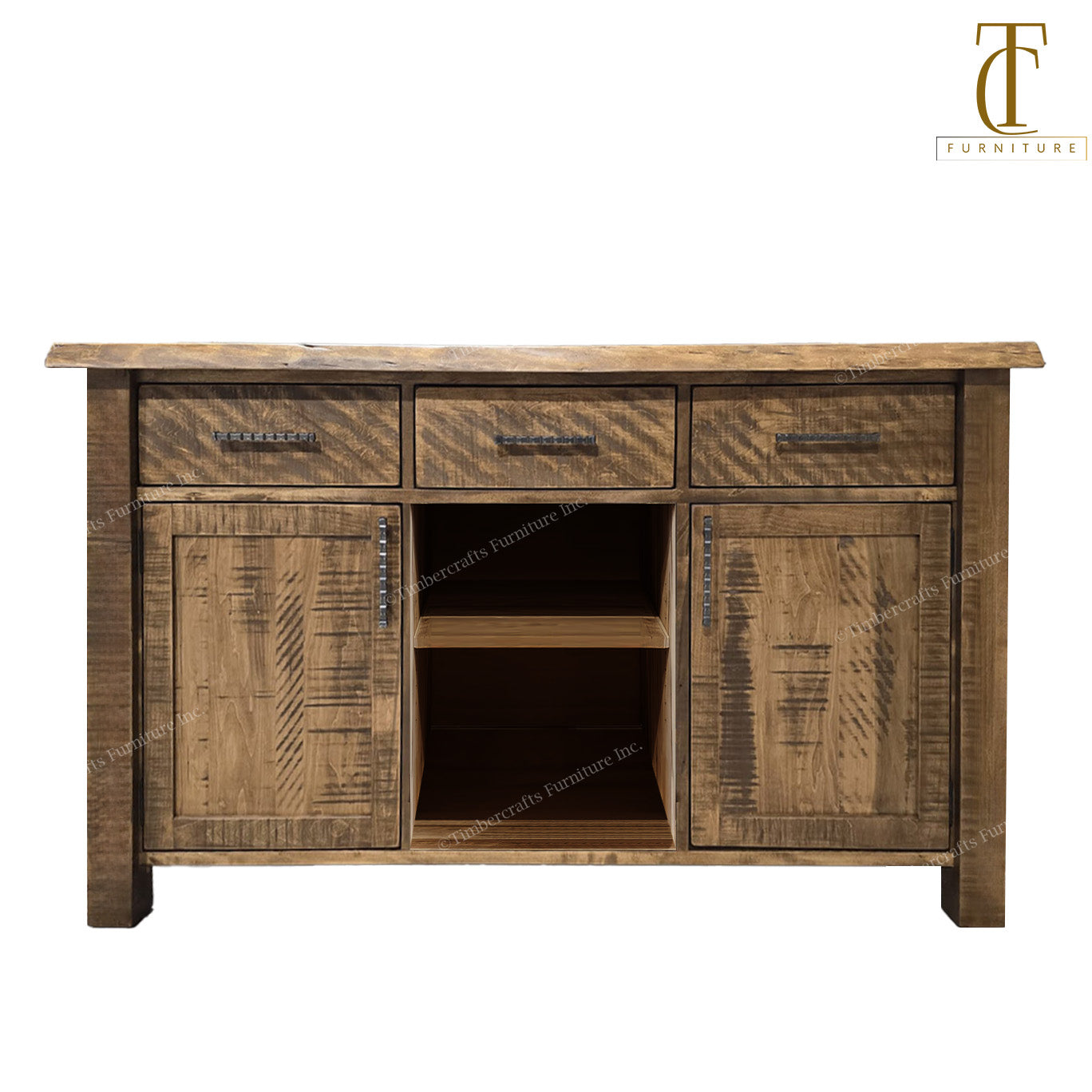 Edgewood Solid Wood Sideboard Live Edge Top