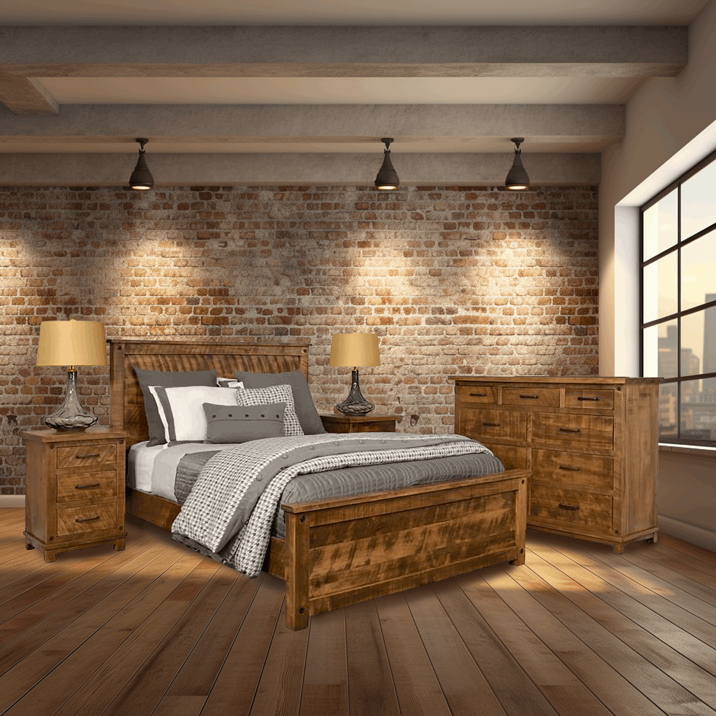 Adirondack Solid Wood Bed