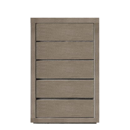 Wooden door with a textured finish on a white background