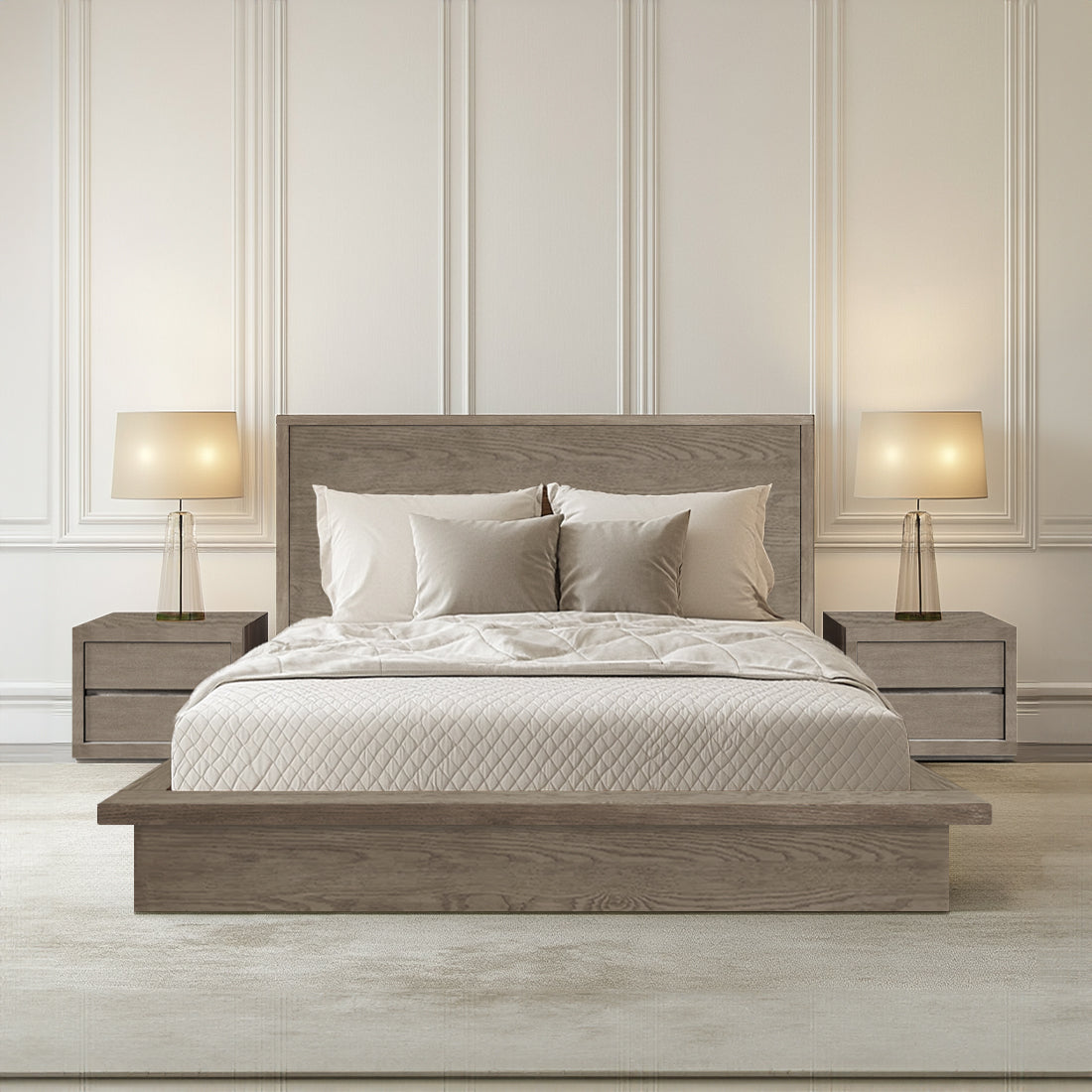 Florance Solid Wood Nightstand