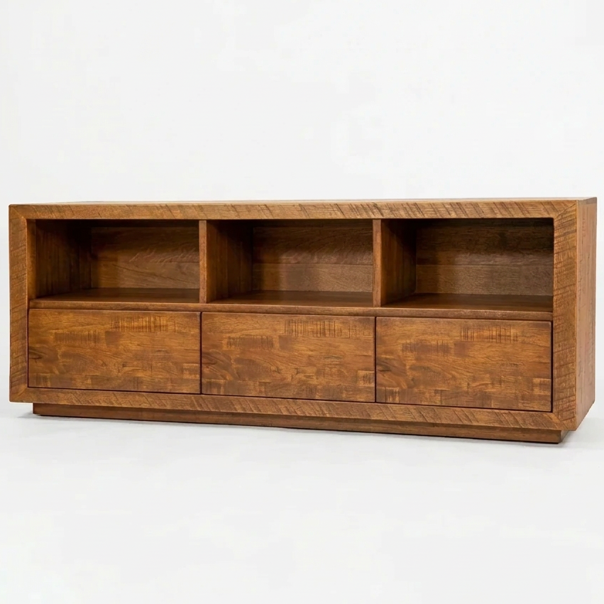 Dove Solid Wood Media Stand 24"H