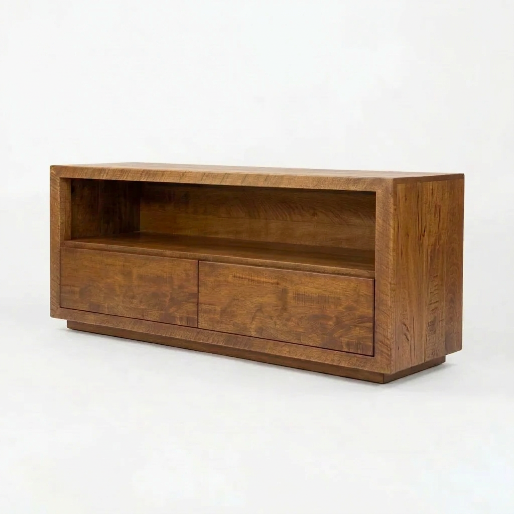 Dove Solid Wood Media Stand 24"H