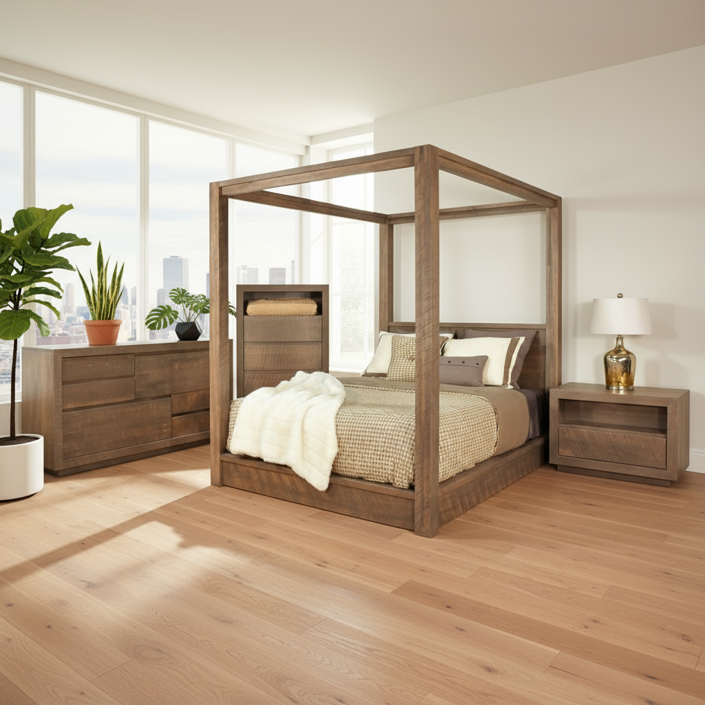 Greystone Solid Wood Canopy  Bed