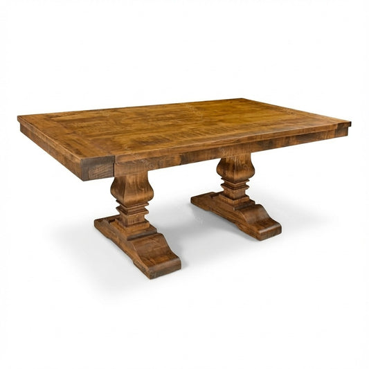 Heritage Double Pedestal Solid Wood Dining Table
