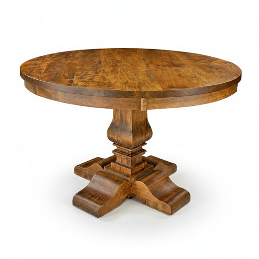 Heritage Round Single Pedestal Solid Wood Dining Table