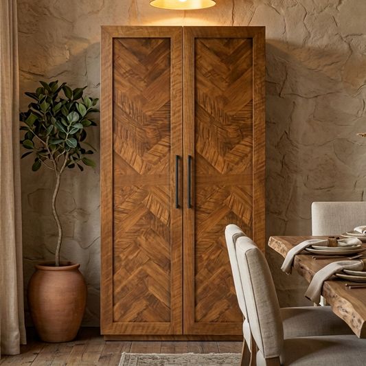 Herringbone Wall Cabinet