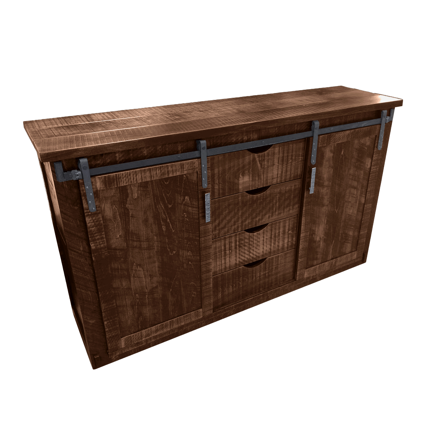 Homestead 2 Barn Door, 4 Drawer Sideboard