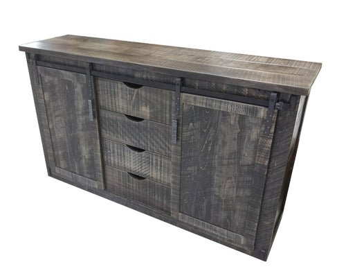 Homestead 2 Barn Door, 4 Drawer Sideboard