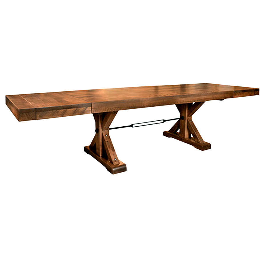Iron Strand Solid Wood Dining Table