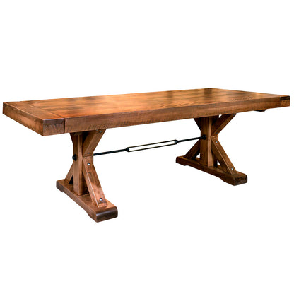 Iron Strand Solid Wood Dining Table