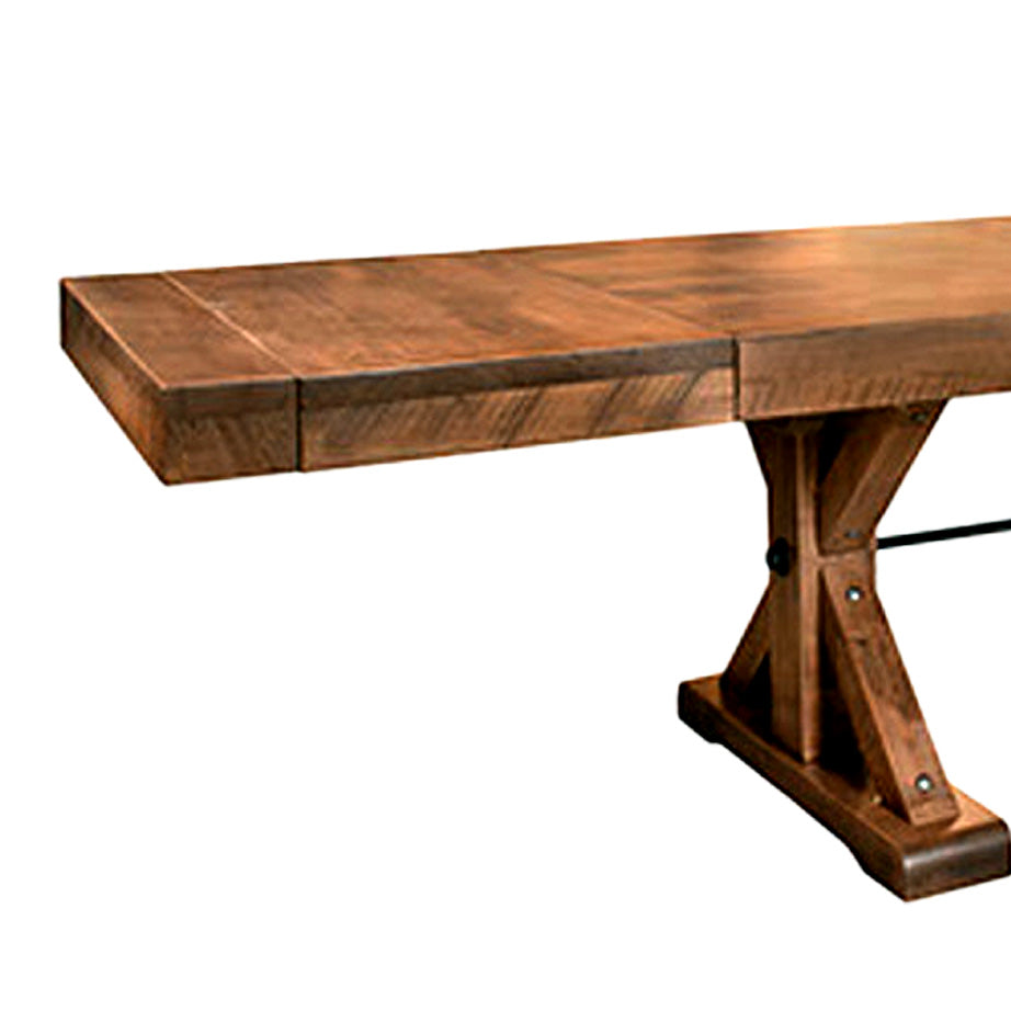 Iron Strand Solid Wood Dining Table