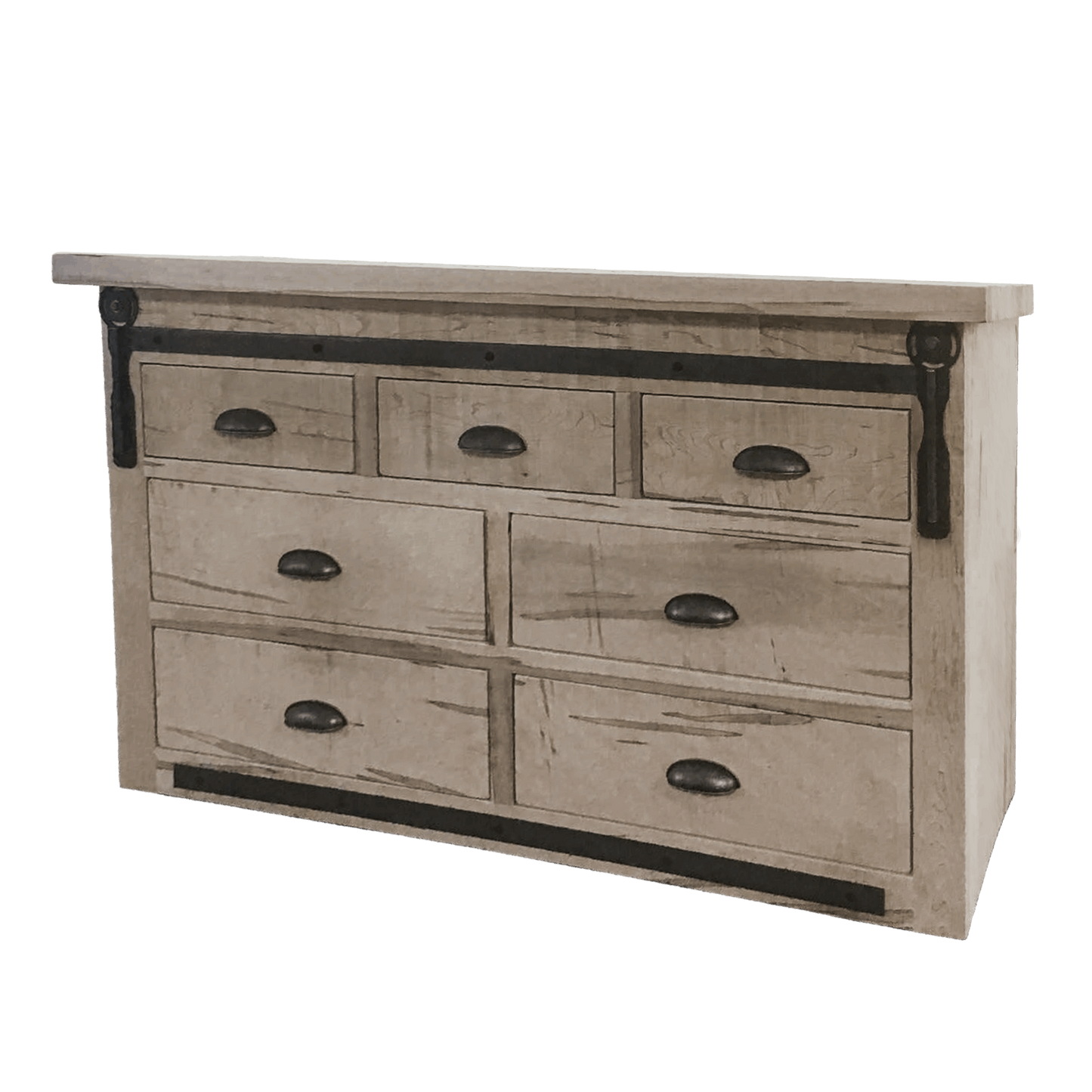 Iron Track Solid Wood Dresser