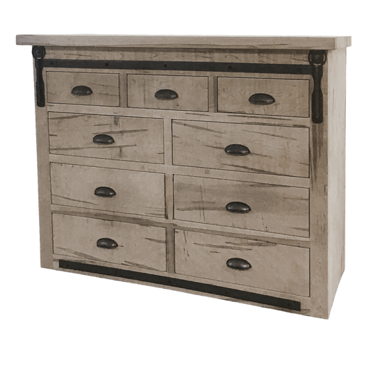 Iron Track Solid Wood Dresser