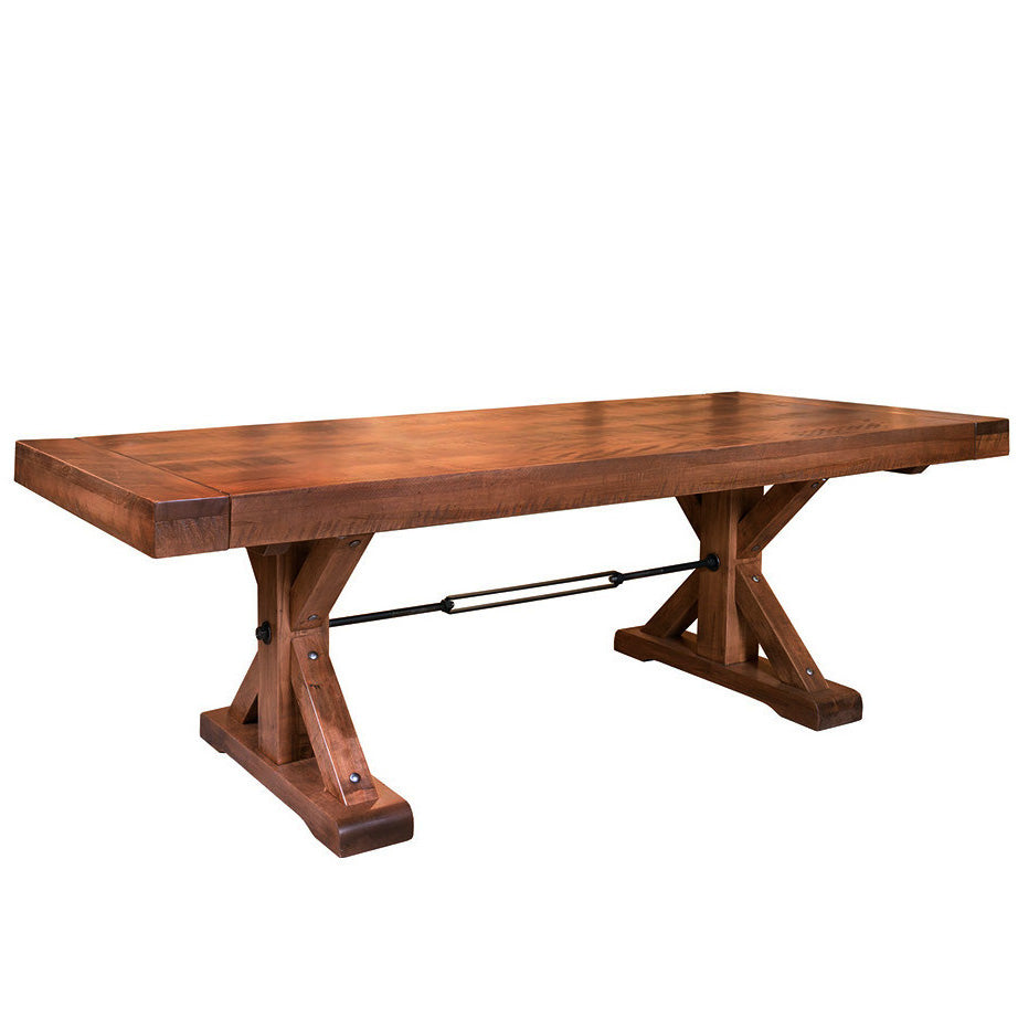 Iron Strand Solid Wood Dining Table