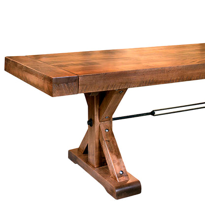 Iron Strand Solid Wood Dining Table