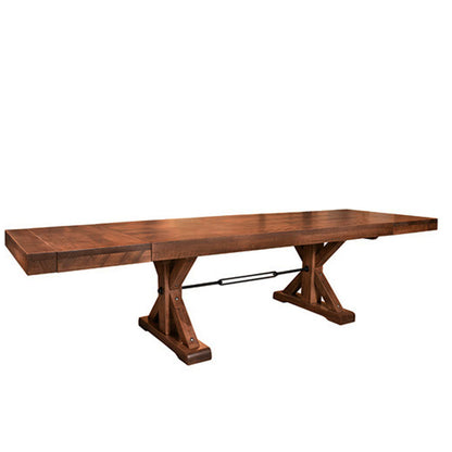 Iron Strand Solid Wood Dining Table