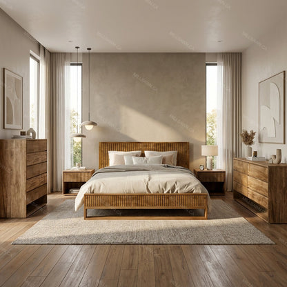 Lagom Solid Wood Bed