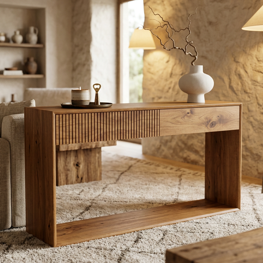 Lagom Solid Wood Sofa Table