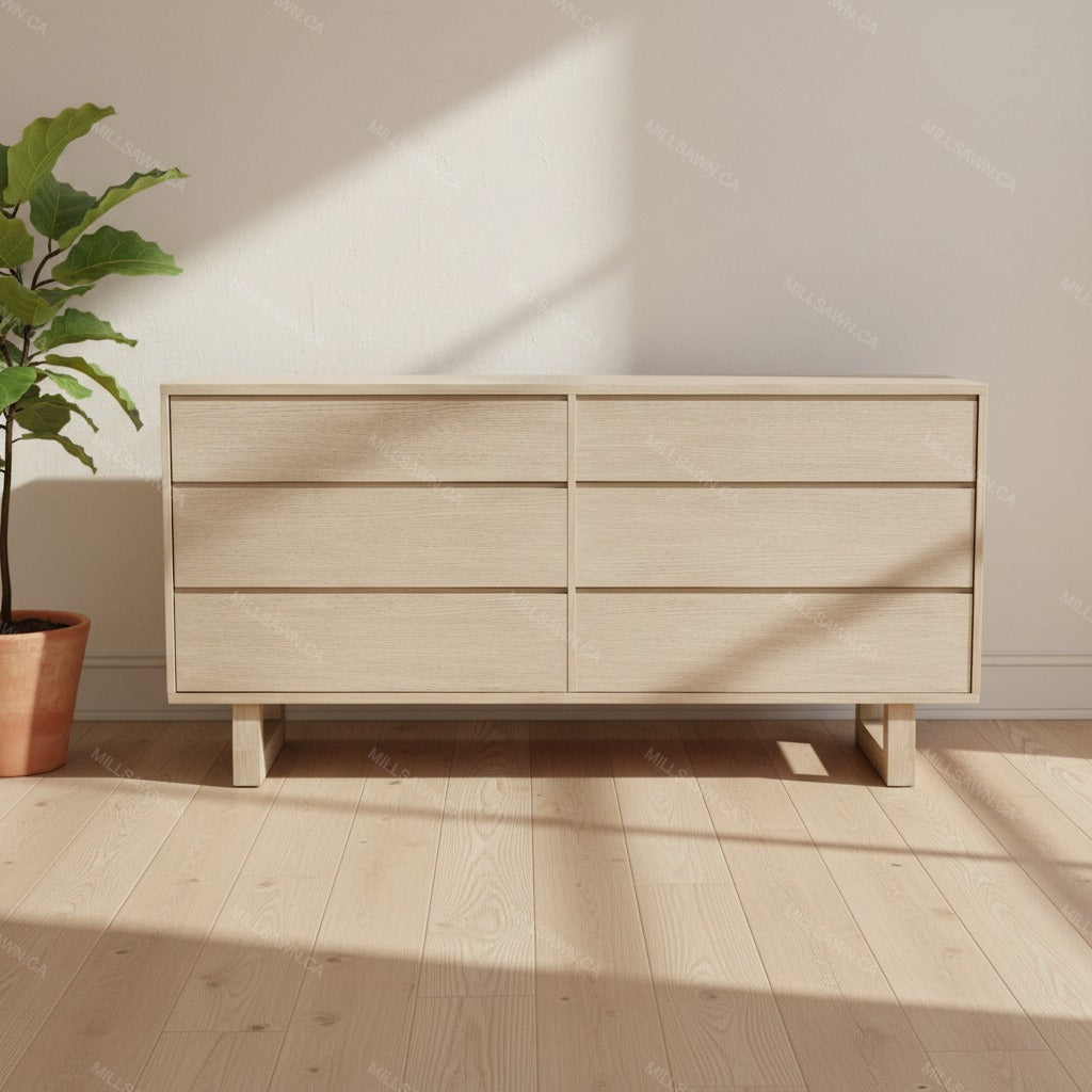 Leroy Solid Wood 6 Drawer Dresser