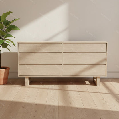Leroy Solid Wood 6 Drawer Dresser