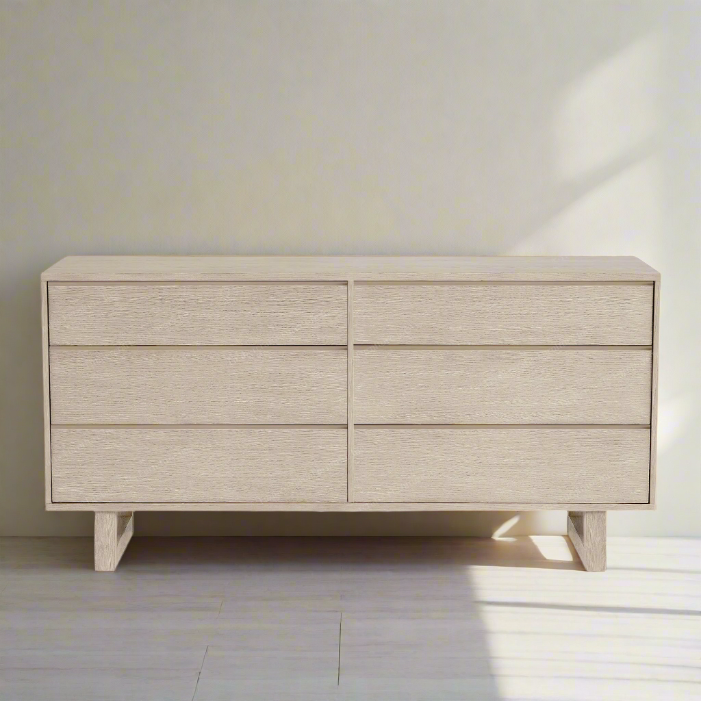 Leroy Solid Wood 6 Drawer Dresser