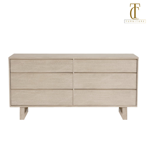 Leroy Solid Wood 6 Drawer Dresser