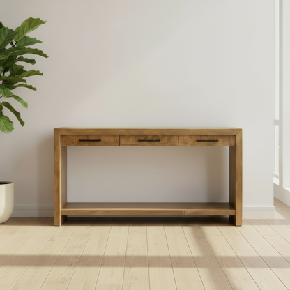 Luxora Solid Wood Sofa Table W/ Drawers