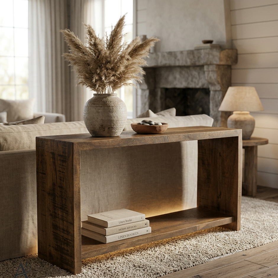Luxora Solid Wood Sofa Table