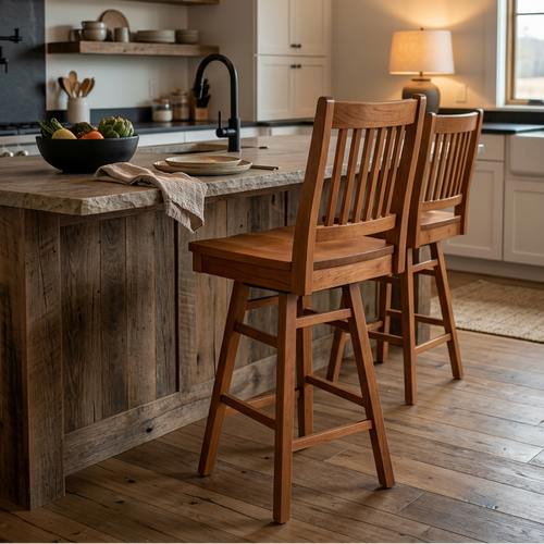 Mission Swivel Bar & Counter Chair