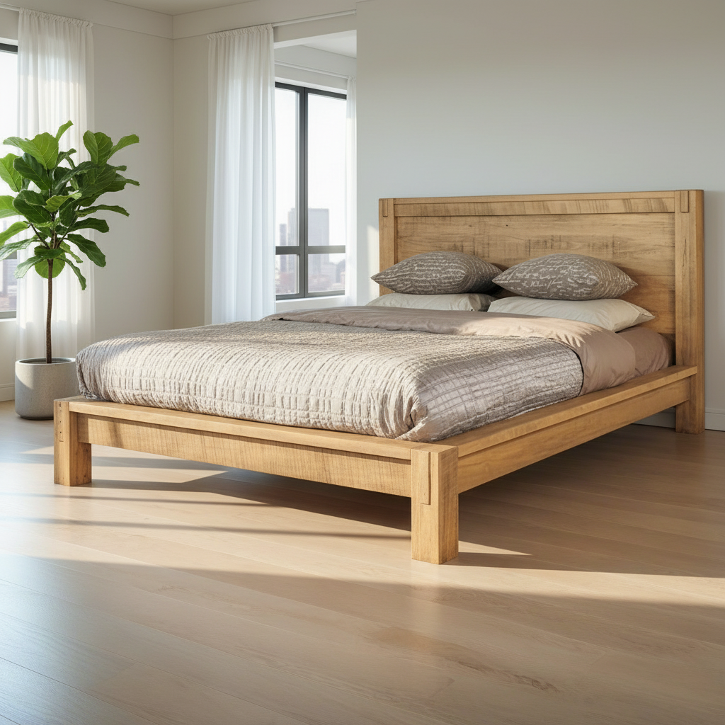 Neo Solid Wood Platform Bed