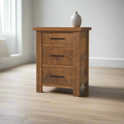 Edgewood Solid Wood 3 Drawer Nightstand